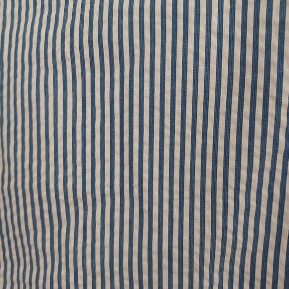 NWOT J.crew Seersucker vertical striped Navy Blue & White Pencil skirt sz 4 - Picture 10 of 15